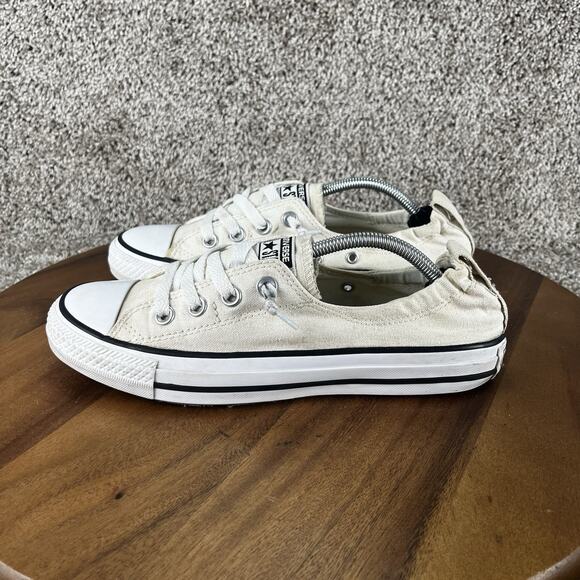 Converse Chuck Taylor All Star Women’s 8 Sneakers Shoes Beige Canvas Low 549713F - Picture 4 of 9